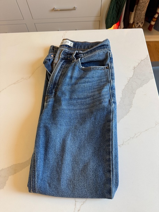 Abercrombie & Fitch Denim - Abercrombie and Fitch Medium Blue Straight-Leg Jeans